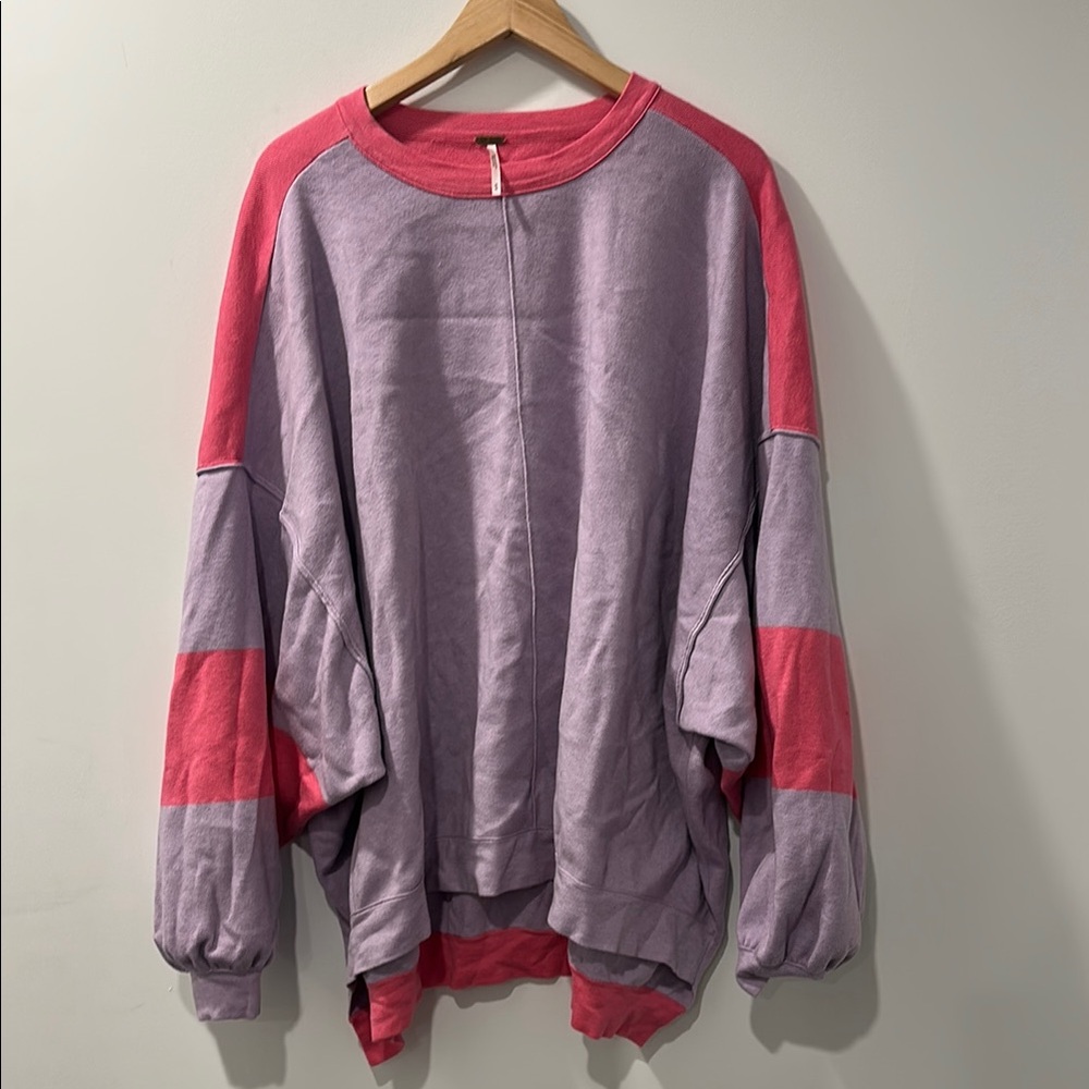 Purple and Pink Oversized Sweatshirt